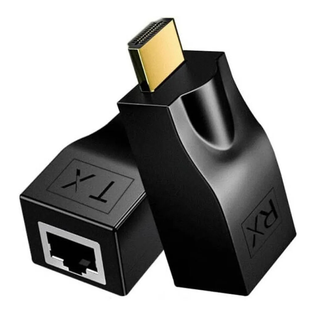 cfe462eed40c8a55afe23d6bcd4bb8f8-md.jpg Salab HDMI Extender Adapter Over Cat5e/Cat6, 4K & 1080P HDMI to RJ45 Network Converter, Up to 30m/98ft, Plug & Play HDMI Repeater for HDTV, PS4, DVD & Set-Top Boxes, Black | Extender Adapter
