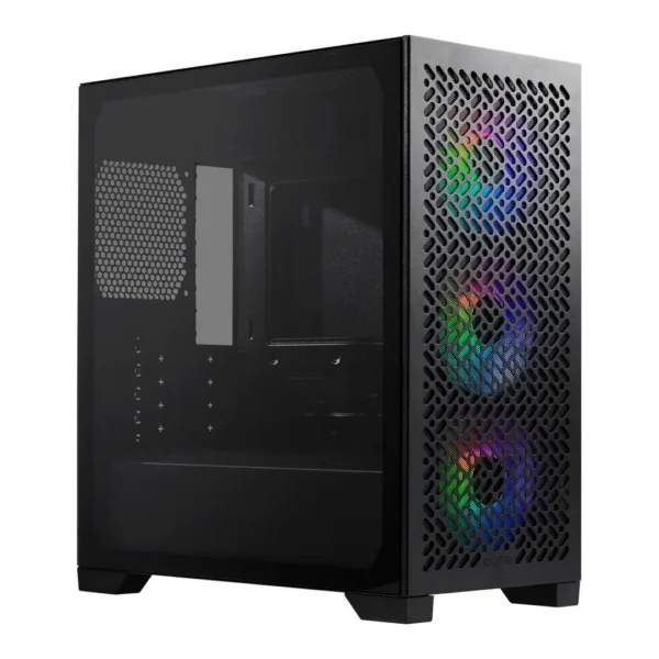 Cooler Master Elite 302 Mini Tower Computer Case, 3x 120mm aRGB Fans Pre-Installed, Support 360mm Radiator & 6x Fan Support, Tempered Glass Side Panel, Dust Filters, Black | E302-KGNN-S00 – Main image Cooler Master Elite 302 Mini Tower Computer Case, 3x 120mm aRGB Fans Pre-Installed, Support 360mm Radiator & 6x Fan Support, Tempered Glass Side Panel, Dust Filters, Black | E302-KGNN-S00 – Main image