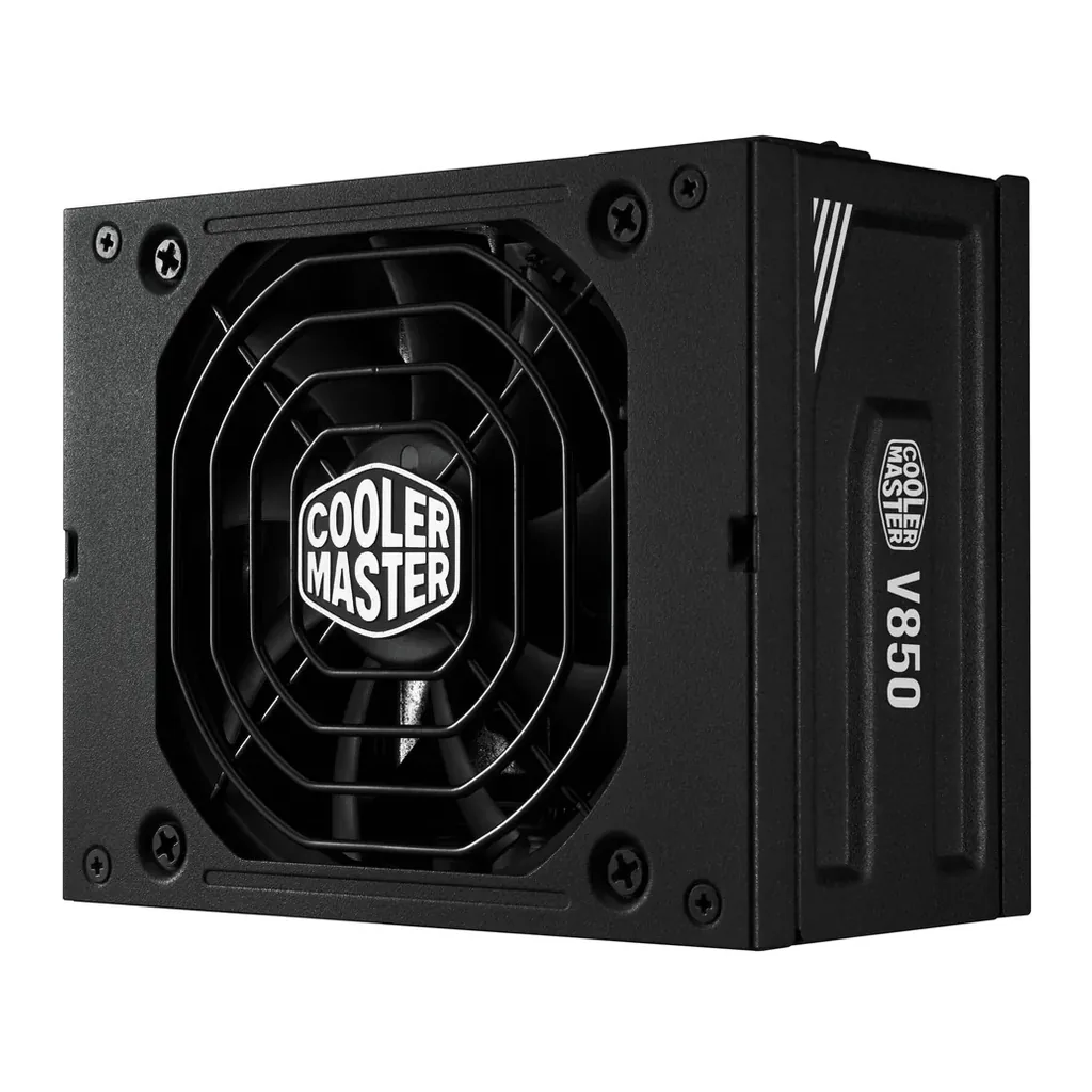 Cooler Master V SFX Gold 850 Power Supply, 850W, SFX Form Factor, ATX 3.1 Support, 80 Plus Gold, Fully Modular, 100 Percent Japanese Capacitors | MPY-8501-SFHAGV-3EUK – Main image Cooler Master V SFX Gold 850 Power Supply, 850W, SFX Form Factor, ATX 3.1 Support, 80 Plus Gold, Fully Modular, 100 Percent Japanese Capacitors | MPY-8501-SFHAGV-3EUK – Main image