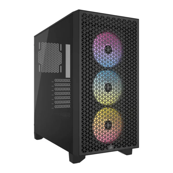 Corsair 3000D RGB AIRFLOW Mid-Tower PC Case, Tempered Glass & Airflow Optimized Front Panel, Up to 8x 120mm Fans & 360mm Radiators, 2*3.5"or 2*2.5" Drive Bays, 2*USB 3.2 Type-A, Black | CC-9011255-WW – Main image Corsair 3000D RGB AIRFLOW Mid-Tower PC Case, Tempered Glass & Airflow Optimized Front Panel, Up to 8x 120mm Fans & 360mm Radiators, 2*3.5"or 2*2.5" Drive Bays, 2*USB 3.2 Type-A, Black | CC-9011255-WW – Main image