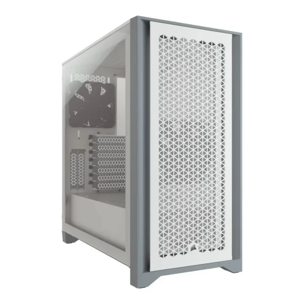 Corsair 4000D Airflow Tempered Glass Mid-Tower ATX Computer Case, 2x Pre-Installed 120mm Fans, Up to 360mm Radiator & 6x 120mm Fan Support, 1x Type-C, 1x Type-A & Audio In/Out, White I CC-9011201-WW – Main image Corsair 4000D Airflow Tempered Glass Mid-Tower ATX Computer Case, 2x Pre-Installed 120mm Fans, Up to 360mm Radiator & 6x 120mm Fan Support, 1x Type-C, 1x Type-A & Audio In/Out, White I CC-9011201-WW – Main image