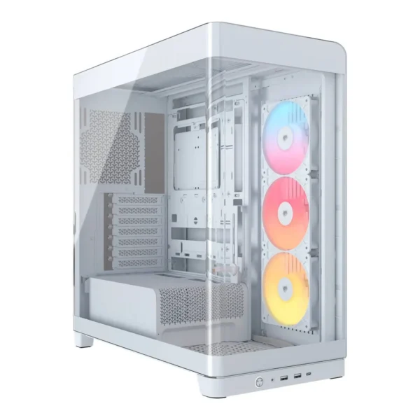 Corsair FRAME 4500X RS-R ARGB Panoramic Glass Mid-Tower PC Case, 3x RS-R aRGB Pre-Installed Fans, Up to 360mm Radiator & 10x 120mm Fans Support, Dust Filtration, White | CC-9011315-WW – Main image Corsair FRAME 4500X RS-R ARGB Panoramic Glass Mid-Tower PC Case, 3x RS-R aRGB Pre-Installed Fans, Up to 360mm Radiator & 10x 120mm Fans Support, Dust Filtration, White | CC-9011315-WW – Main image