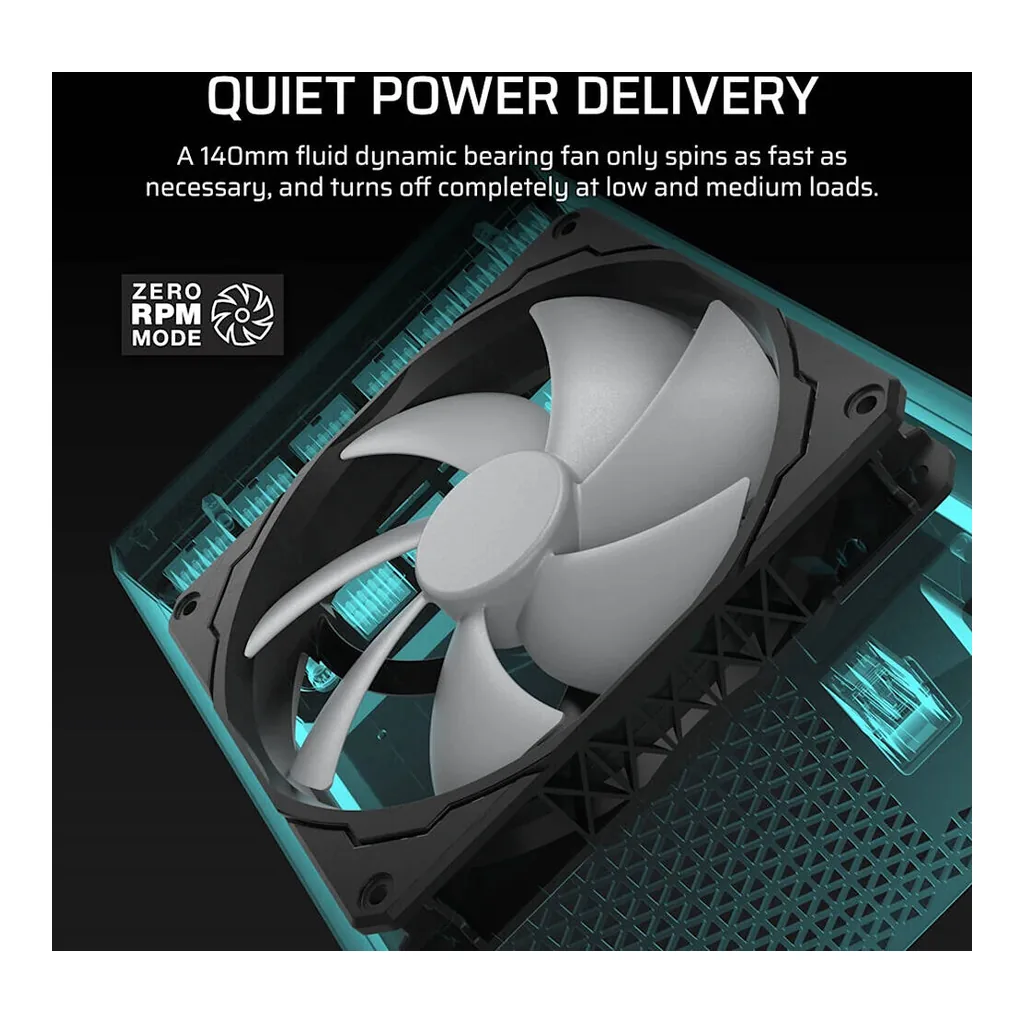 Corsair HX1200i Fully Modular ATX Power Supply, 1200W Power, 80 PLUS Platinum Efficiency, 140mm Fan, FDB Technology, Japanese Electrolytic Capacitors, Zero RPM mode, Black | CP-9020307-UK – Gallery image 7 Corsair HX1200i Fully Modular ATX Power Supply, 1200W Power, 80 PLUS Platinum Efficiency, 140mm Fan, FDB Technology, Japanese Electrolytic Capacitors, Zero RPM mode, Black | CP-9020307-UK – Gallery image 7