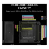 CORSAIR iCUE LINK 9000D RGB AIRFLOW Super Full-Tower PC Case, Up To 18x120mm Fans And 480mm Radiators, High-airflow, 4xUSB 3.2 Type-A, 2xUSB 3.2 Type-C, Audio Out, Black | CC-9011273-WW – Gallery image 7 CORSAIR iCUE LINK 9000D RGB AIRFLOW Super Full-Tower PC Case, Up To 18x120mm Fans And 480mm Radiators, High-airflow, 4xUSB 3.2 Type-A, 2xUSB 3.2 Type-C, Audio Out, Black | CC-9011273-WW – Gallery image 7