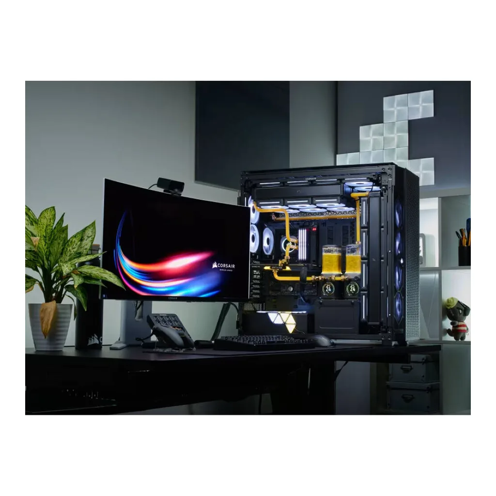 CORSAIR iCUE LINK 9000D RGB AIRFLOW Super Full-Tower PC Case, Up To 18x120mm Fans And 480mm Radiators, High-airflow, 4xUSB 3.2 Type-A, 2xUSB 3.2 Type-C, Audio Out, Black | CC-9011273-WW – Gallery image 10 CORSAIR iCUE LINK 9000D RGB AIRFLOW Super Full-Tower PC Case, Up To 18x120mm Fans And 480mm Radiators, High-airflow, 4xUSB 3.2 Type-A, 2xUSB 3.2 Type-C, Audio Out, Black | CC-9011273-WW – Gallery image 10