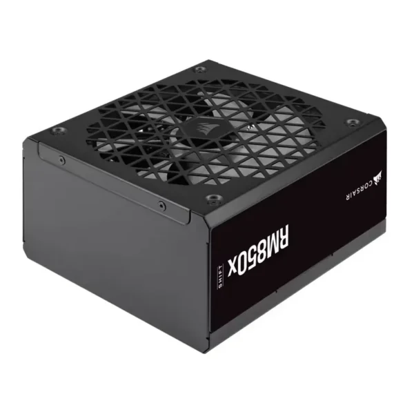 CORSAIR RM850x SHIFT 80 PLUS Gold Fully Modular ATX Power Supply, 850 Watts Power, Type 5 Micro-fit Connectors, 140mm FDB Fan with Zero RPM Mode, PCIe 5.0, ATX 3.0 Certified, Black | CP-9020252-UK – Main image CORSAIR RM850x SHIFT 80 PLUS Gold Fully Modular ATX Power Supply, 850 Watts Power, Type 5 Micro-fit Connectors, 140mm FDB Fan with Zero RPM Mode, PCIe 5.0, ATX 3.0 Certified, Black | CP-9020252-UK – Main image