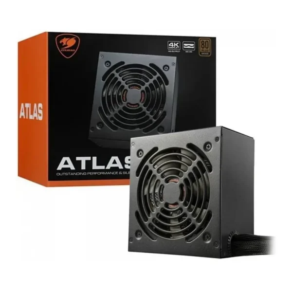 Cougar Atlas 750W ATX Power Supply, 80 Plus Bronze Certified Power Supply, Non-Modular, 750W Total Output, Ultra Durable 105° Japanese Standby Capacitors, 120MM Silent Fan, Black | 31AT075004P01 – Main image Cougar Atlas 750W ATX Power Supply, 80 Plus Bronze Certified Power Supply, Non-Modular, 750W Total Output, Ultra Durable 105° Japanese Standby Capacitors, 120MM Silent Fan, Black | 31AT075004P01 – Main image