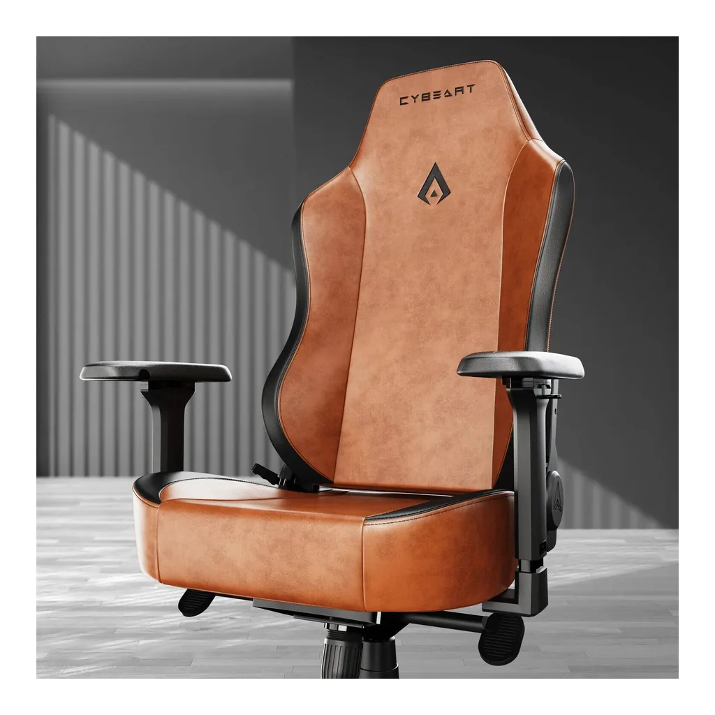 Cybeart Vintage Brown Special Editions Gaming Chair, Supreme PU Leather, Cold Cured Foam, Adjustable Inbuilt Lumbar Support, 4D Arm Rest, Multi Tilt Mechanism, 150Kg Max Weight, Brown – Gallery image 2 Cybeart Vintage Brown Special Editions Gaming Chair, Supreme PU Leather, Cold Cured Foam, Adjustable Inbuilt Lumbar Support, 4D Arm Rest, Multi Tilt Mechanism, 150Kg Max Weight, Brown – Gallery image 2
