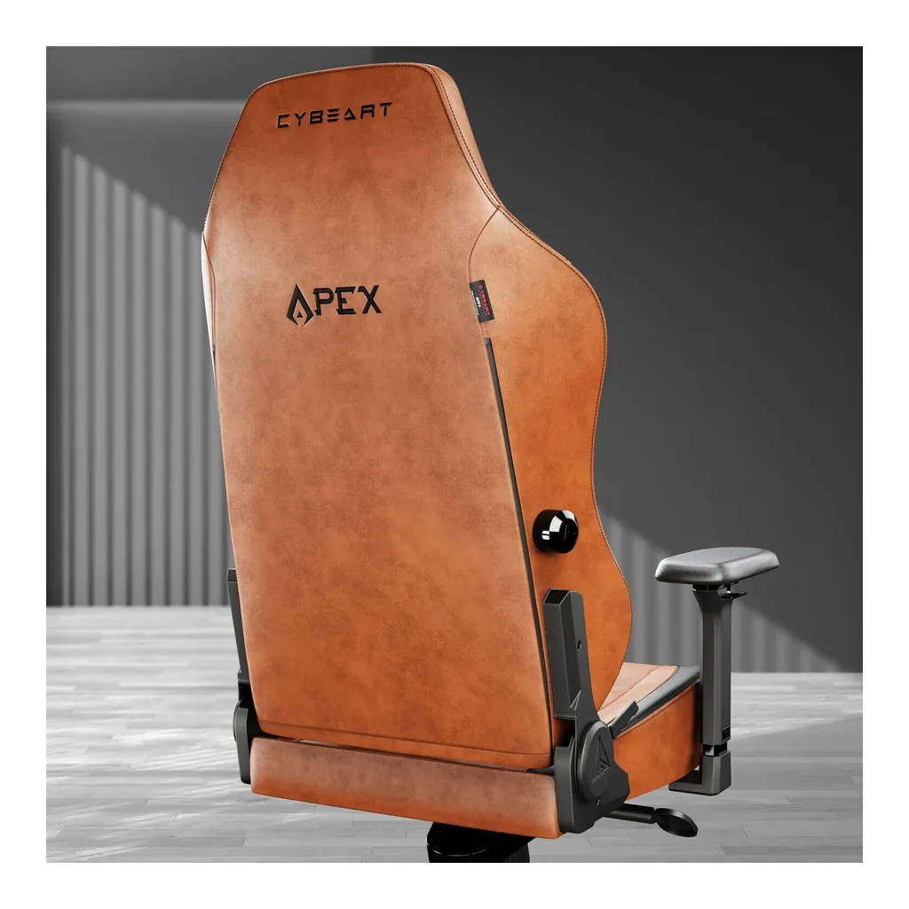 Cybeart Vintage Brown Special Editions Gaming Chair, Supreme PU Leather, Cold Cured Foam, Adjustable Inbuilt Lumbar Support, 4D Arm Rest, Multi Tilt Mechanism, 150Kg Max Weight, Brown – Gallery image 3 Cybeart Vintage Brown Special Editions Gaming Chair, Supreme PU Leather, Cold Cured Foam, Adjustable Inbuilt Lumbar Support, 4D Arm Rest, Multi Tilt Mechanism, 150Kg Max Weight, Brown – Gallery image 3