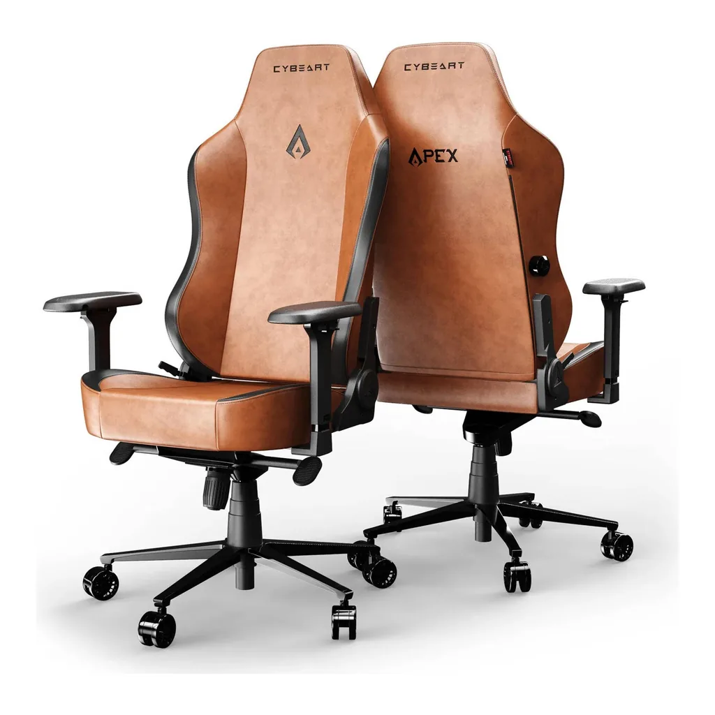 Cybeart Vintage Brown Special Editions Gaming Chair, Supreme PU Leather, Cold Cured Foam, Adjustable Inbuilt Lumbar Support, 4D Arm Rest, Multi Tilt Mechanism, 150Kg Max Weight, Brown – Gallery image 4 Cybeart Vintage Brown Special Editions Gaming Chair, Supreme PU Leather, Cold Cured Foam, Adjustable Inbuilt Lumbar Support, 4D Arm Rest, Multi Tilt Mechanism, 150Kg Max Weight, Brown – Gallery image 4