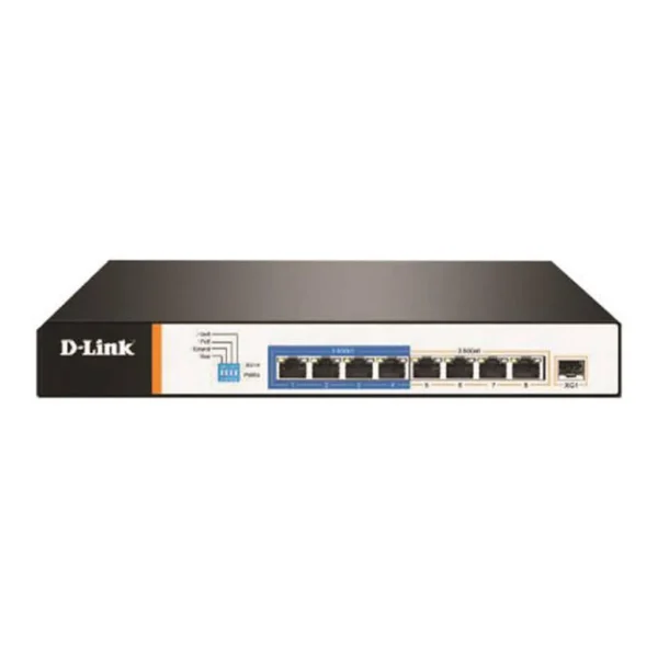 D-Link DMS-F109TP 8-Port 2.5G PoE Switch – Main image D-Link DMS-F109TP 8-Port 2.5G PoE Switch – Main image