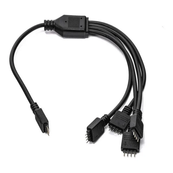 EKWB EK-RGB 4-Way Splitter Cable, Black | 3830046995353 - Image 1 EKWB EK-RGB 4-Way Splitter Cable, Black | 3830046995353
