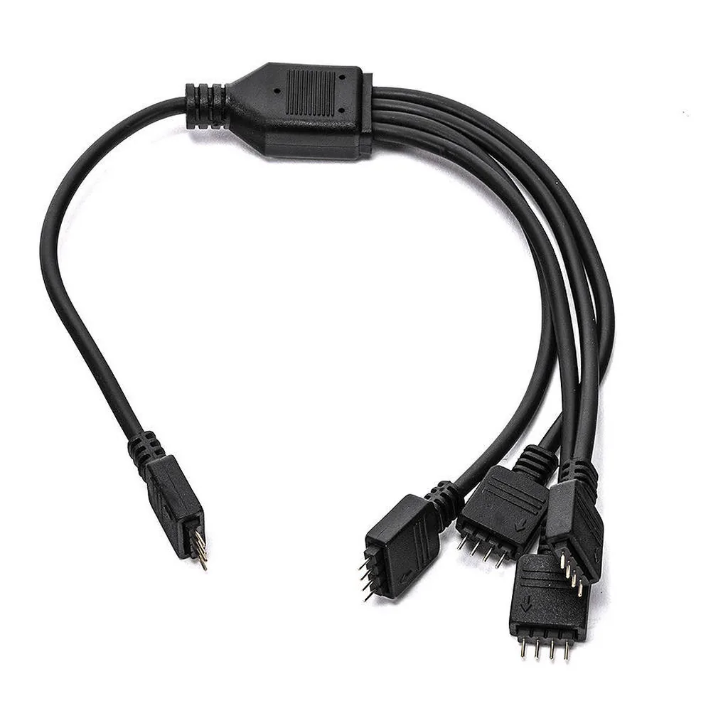 EKWB EK-RGB 4-Way Splitter Cable, Black | 3830046995353 - Image 1 EKWB EK-RGB 4-Way Splitter Cable, Black | 3830046995353
