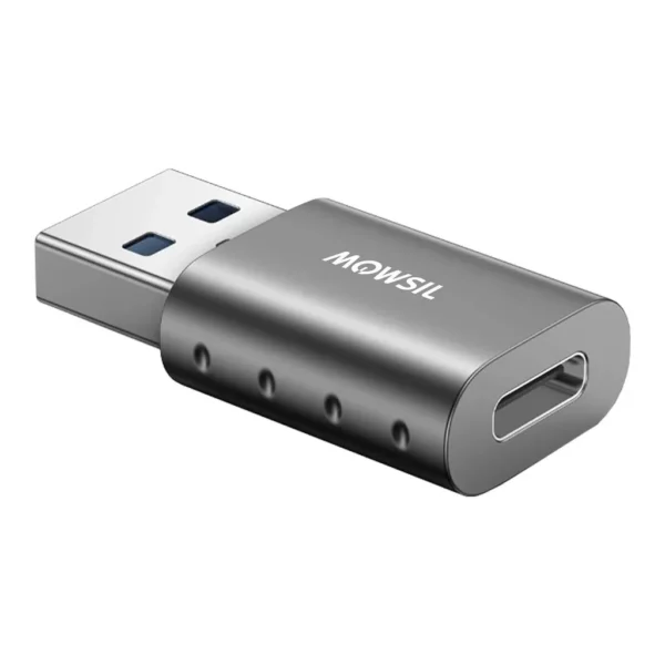 d2a9c941defa0cce3bf89dd2864a46ae-hi.jpg Mowsil USB 3.0 to USB C Adapter, USB A to USB C Converter, Aluminum Alloy, USB 3.0 Male to USB C Female, Data Transfer & Charging, Compatible with Laptops, PCs, Gray | MOUCB