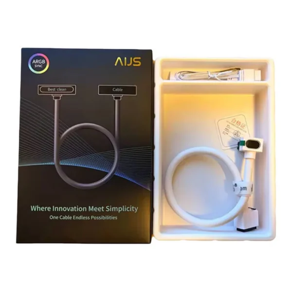 AIJS 8-Pin CPU Power Extension Cable, White | Motherboard Power Extension Cable - Image 1 AIJS 8-Pin CPU Power Extension Cable, White | Motherboard Power Extension Cable