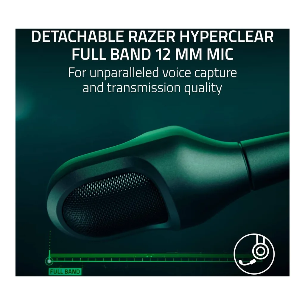 d3bd8513786d3bfdedf8dd97430b62d4-hi.jpg Razer BlackShark V3 Pro Gaming Headset, HyperSpeed Wireless Gen 2, Hybrid ANC, Detachable Razer HyperClear Full Band 12mm Mic, Unidirectional, PC, Black