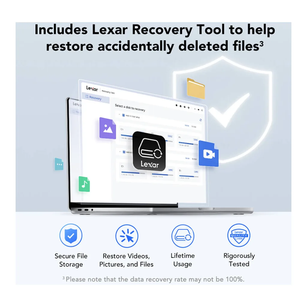 d60c156cc4e8ea504fcd7dca49935378-hi.jpg Lexar SL300 Portable SSD, 2TB Capacity, 1050MB/s High-Speed USB-C External Storage, Black | LSL300002T-RNBNG
