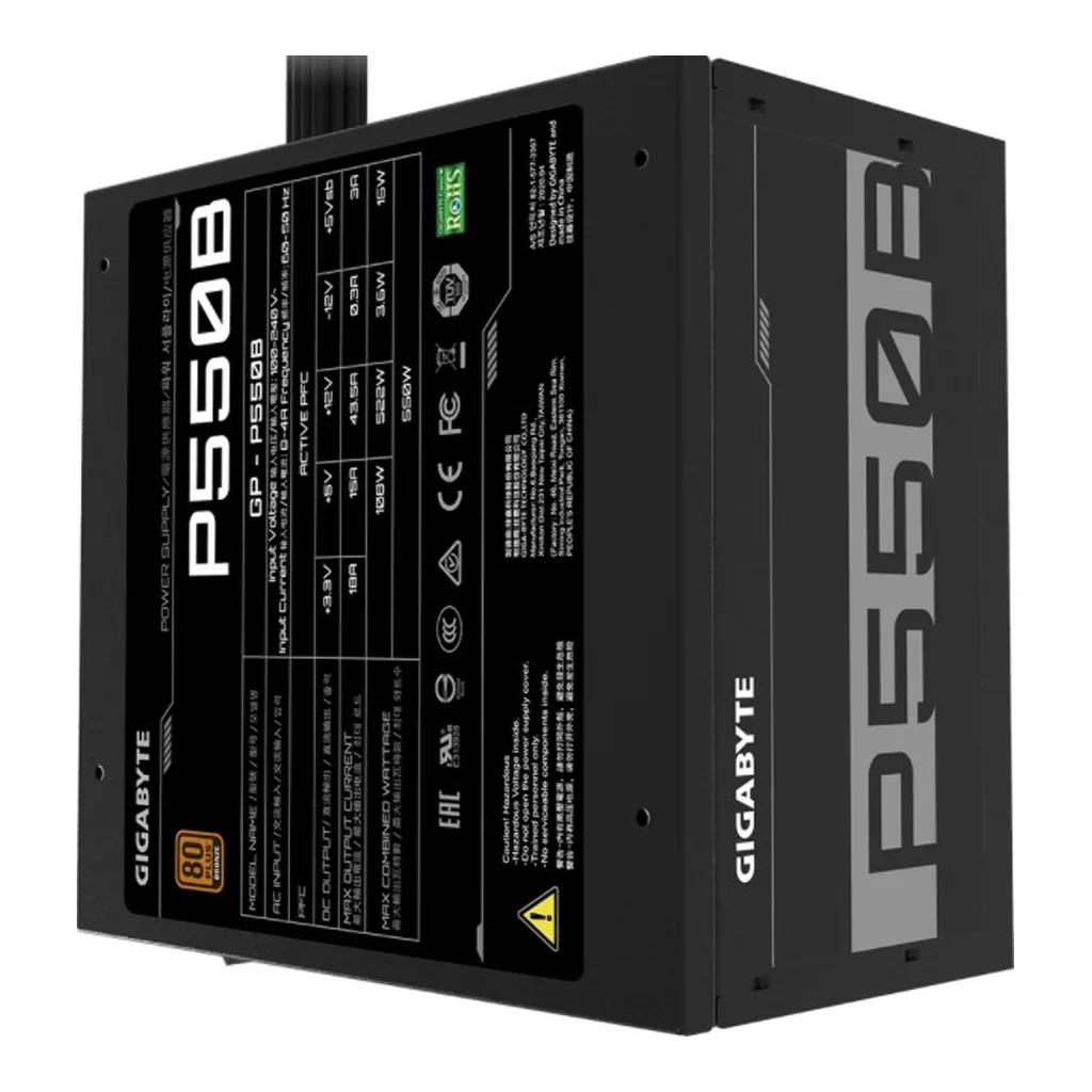 d60ffdb8dc8bd91ba9c3ef8895220648-hi.jpg Gigabyte PSUGP-P550B 550W ATX, Certified 80 PLUS Bronze, Non-Modular Power Supply | GP-P550B