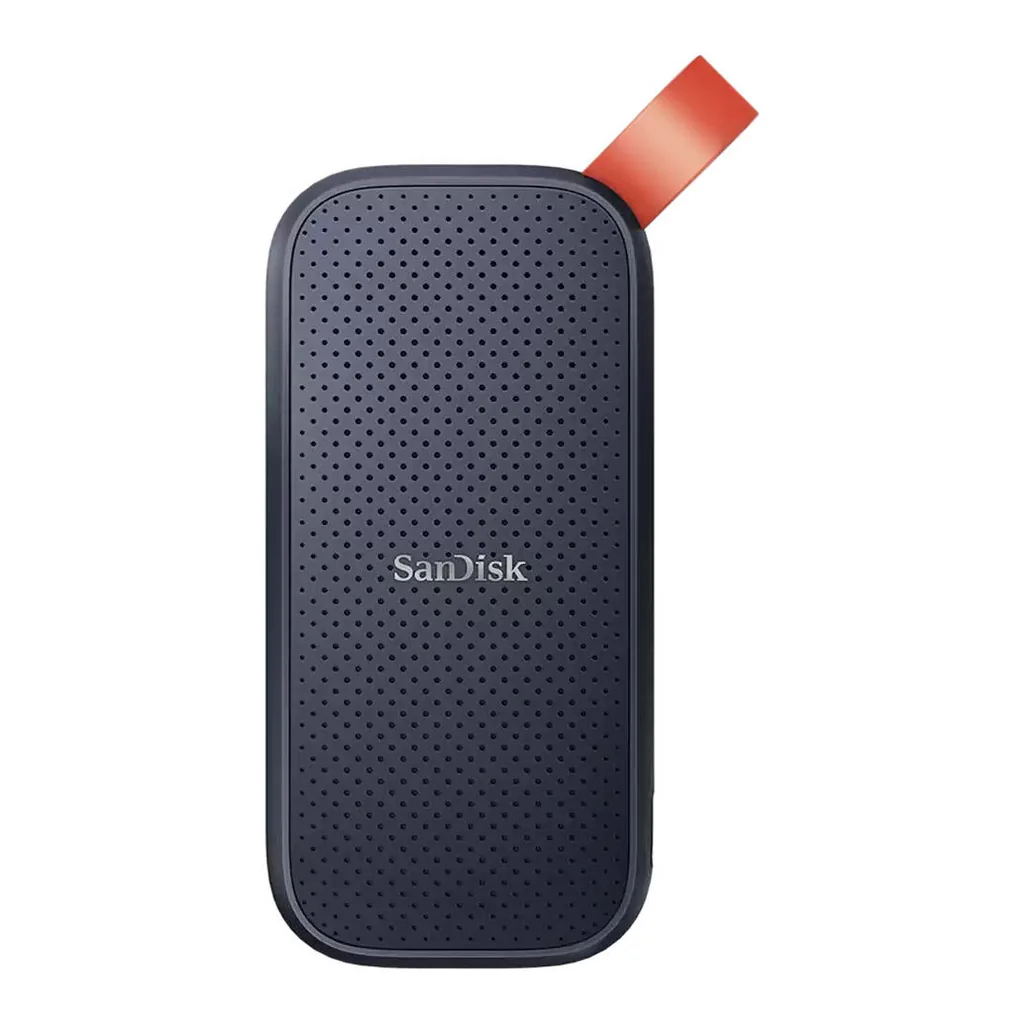 d6c53c65509bc80e2b6a926df1cb8750-hi.jpg SanDisk Portable SSD, 2TB Capacity, USB-C 3.2 Gen 2 Interface, Up to 800 MB/s Transfer Speed, Integrated Rubber Hook, Drop Resistant Up to 2 Meter, Black Orange | SDSSDE30-2T00-G26