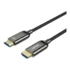 d78c9c971e04e98ffdd669e5e3754992-hi.jpg Unitek Fiber Optic 8K HDMI Cable, 8K@60Hz Resolution, Up To 48Gbps Bandwidth, 24K Gold-Plated Plug, Dynamic HDR10, eARC, ALLM, 30AWG, Alloy Housing, 10M Cable Length, Black