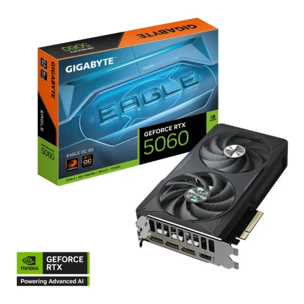 d7e259b1172cfe624ce8e35c02e2f7cf-hi.jpg GIGABYTE GeForce RTX 5060 EAGLE OC Graphics Card, 8GB GDDR7 128-Bit Memory, 2550 MHz Core Clock, 28 Gbps Memory Clock, PCI-Express 5.0