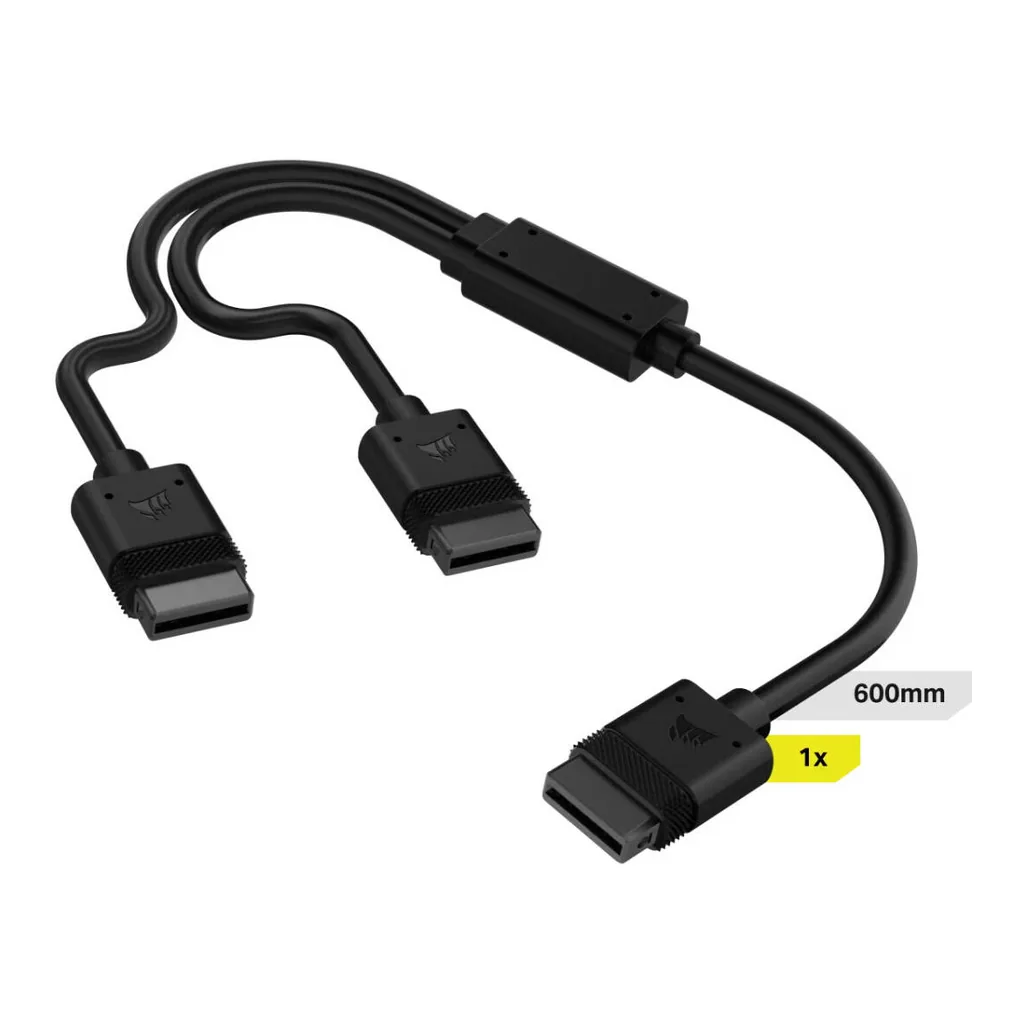 Corsair iCUE LINK Cable, Black | CL-9011124-WW - Image 1 Corsair iCUE LINK Cable, Black | CL-9011124-WW