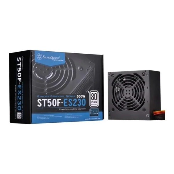 d9311f53a747609f3034638189ee9b96-hi.jpg SILVERSTONE Strider Essential 500W ATX12V / EPS12V SLI Ready CrossFire Ready 80 Plus White, PCI-E 8pin and PCI-E 6pin connector,1 20mm fan | SST-ST50F-ES230 (BK)