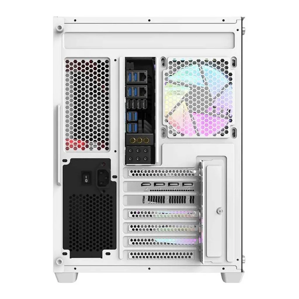 DarkFlash C285P ATX Tempered Glass Side Panel Gaming PC Case, 360mm Radiator & 9x 12cm Fan Support, 8mm SPCC & Tempered Glass Material Dual Side Glass Panel, White | C285P-W – Gallery image 7 DarkFlash C285P ATX Tempered Glass Side Panel Gaming PC Case, 360mm Radiator & 9x 12cm Fan Support, 8mm SPCC & Tempered Glass Material Dual Side Glass Panel, White | C285P-W – Gallery image 7