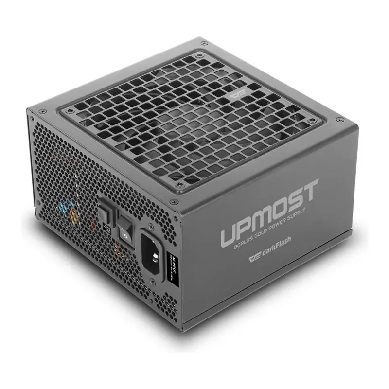 Darkflash Upmost UPT 750W Gold Full Modular Power Supply, Japanese Capacitor, Zero RPM Mode, 120mm Bearing Fan, Standard ATX, Single +12V Output Rail, Active PFC, Black | UPT 750W – Main image Darkflash Upmost UPT 750W Gold Full Modular Power Supply, Japanese Capacitor, Zero RPM Mode, 120mm Bearing Fan, Standard ATX, Single +12V Output Rail, Active PFC, Black | UPT 750W – Main image