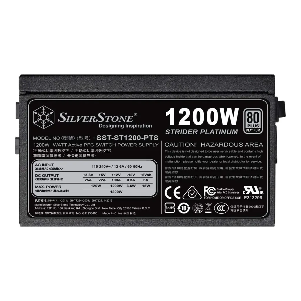 db03ef43e8a98fbc406590acd8b0e83b-hi.jpg SilverStone Technology 1200 Watt Fully Modular 80 Plus Platinum Power Supply in Ultra Compact 140MM in Depth | SST-ST1200-PTS