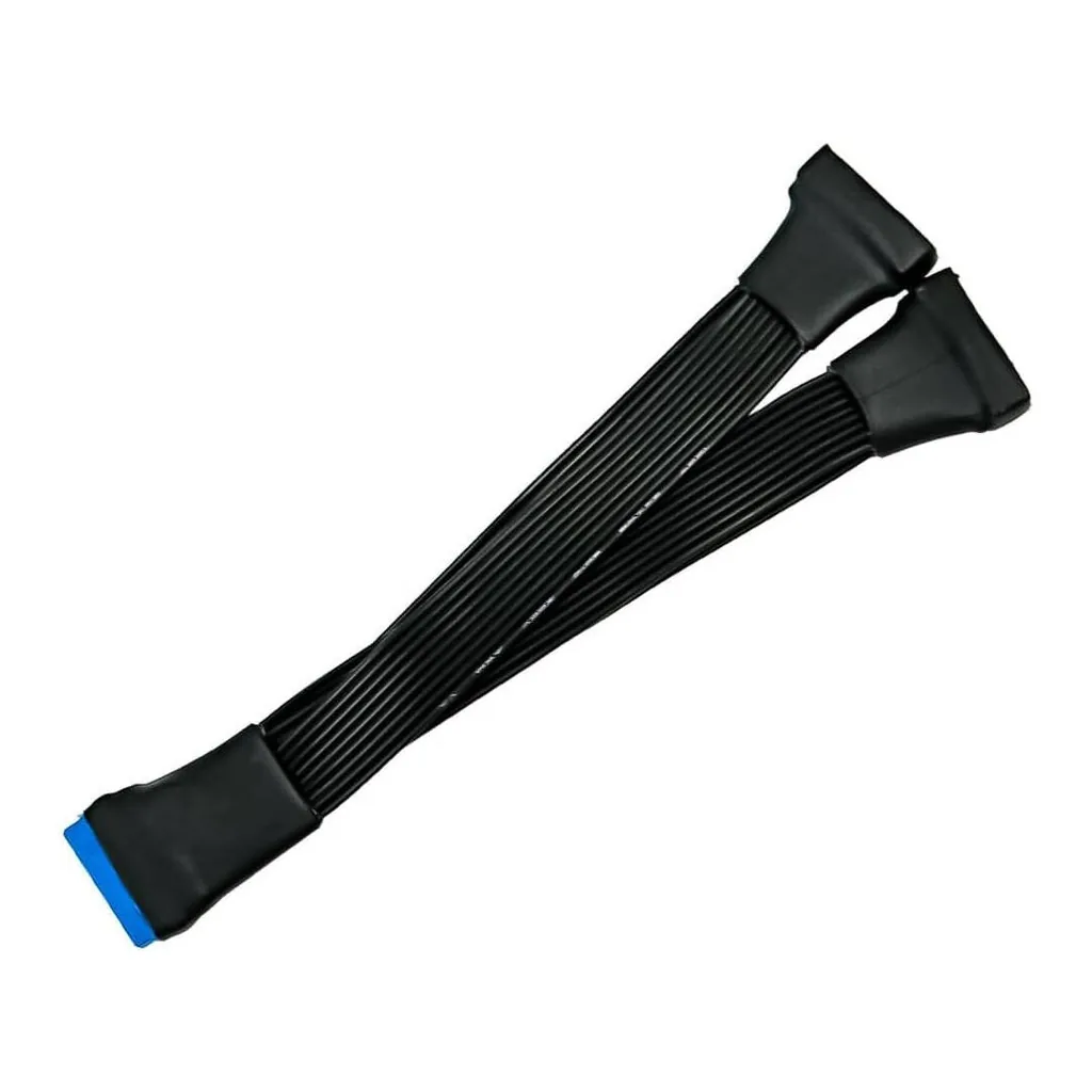 WANGCL USB 3.0 19/20-Pin Internal Header Splitter Cable, Black | AE-7179 - Image 3 WANGCL USB 3.0 19/20-Pin Internal Header Splitter Cable, Black | AE-7179