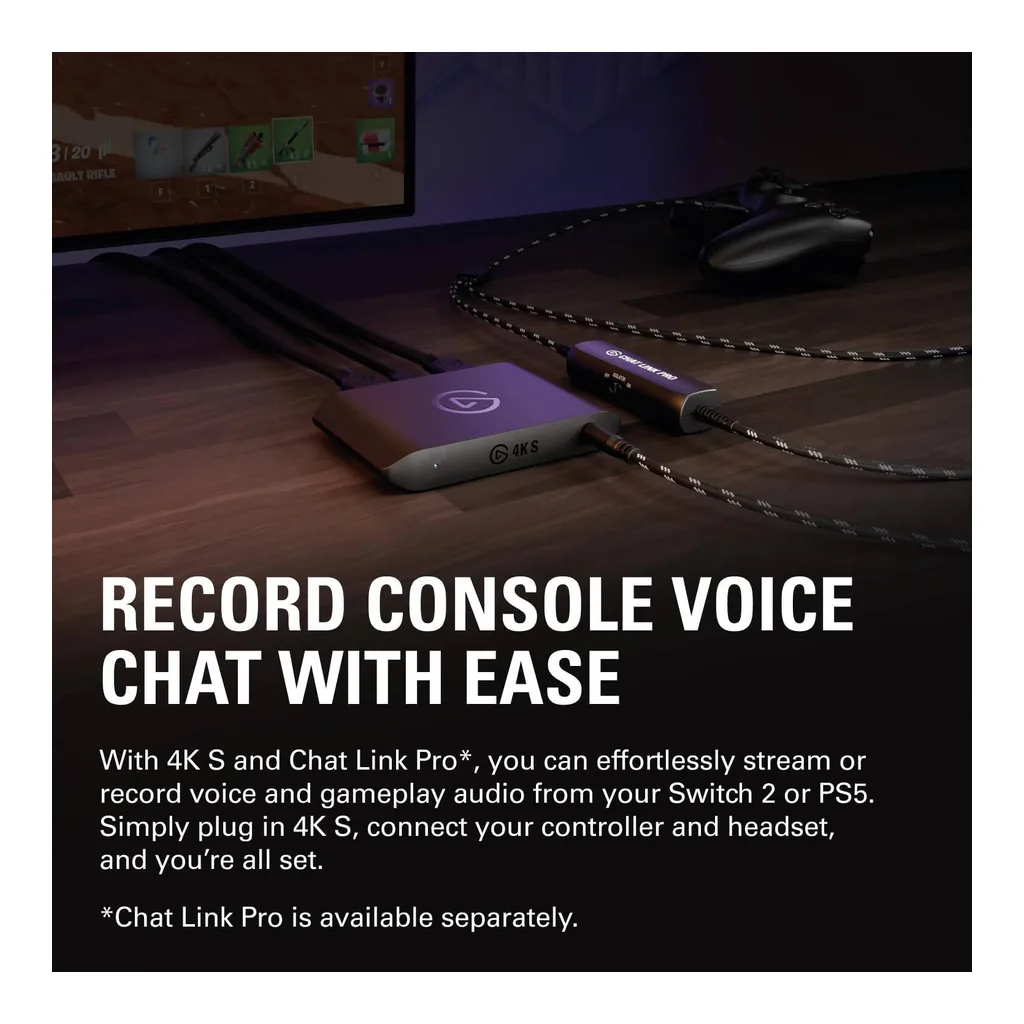 Elgato 4K S External Capture Card, 4K60, HDR10 and VRR, Black | 20GBR9901 - Image 3 Elgato 4K S External Capture Card, 4K60, HDR10 and VRR, Black | 20GBR9901