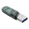 dccae25161289ed1f4062a1d32038b34-hi.jpg SanDisk 64GB iXpand 2-in-1 Flash Drive Flip, USB 3.2 Gen 1 Type-A Connector, Lightning Connector, Flip Cap, iPhone & iPad / PC and Mac Compatible | SDIX90N-064G-GN6NN