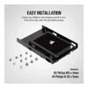 Corsair Dual 2.5" to 3.5" Drive Mounting Bracket, Black | CSSD-BRKT2 - Image 4 Corsair Dual 2.5" to 3.5" Drive Mounting Bracket, Black | CSSD-BRKT2