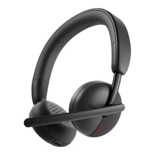 ddc576868d1e3573c5bd1168c03e3e27-hi.jpg Dell WL3024 Wireless On-Ear Headset, 28mm Speaker Size, Passive Noise Cancellation, Uni-Directional, AI Beam Forming, BT 5.3, 500 mAH Battery Capacity, Up to 8 Devices Multi-Host, Black