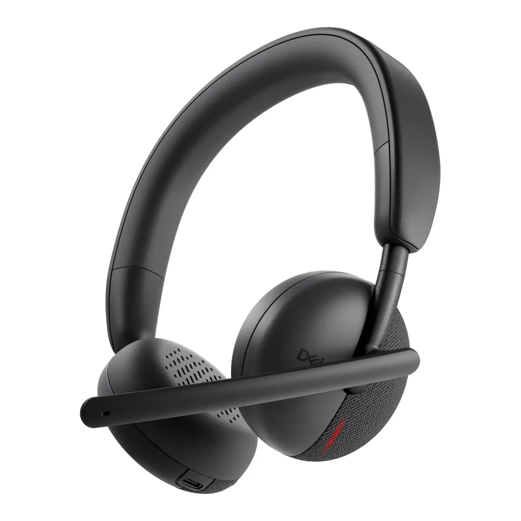 ddc576868d1e3573c5bd1168c03e3e27-hi.jpg Dell WL3024 Wireless On-Ear Headset, 28mm Speaker Size, Passive Noise Cancellation, Uni-Directional, AI Beam Forming, BT 5.3, 500 mAH Battery Capacity, Up to 8 Devices Multi-Host, Black