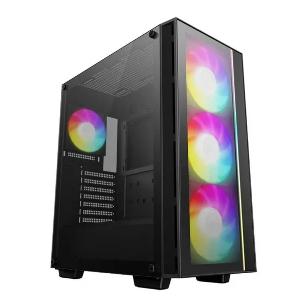 Deepcool MATREXX 55 V4 C Mid-Tower Case, Tempered Glass Panel, 360mm Radiator Support, 3x140mm Front & 1x120mm Rear ARGB Pre-Installed Fans, USB3.0/Audio/Type-C Ports, Black | R-MATREXX55-BCADA4-G-4 – Main image Deepcool MATREXX 55 V4 C Mid-Tower Case, Tempered Glass Panel, 360mm Radiator Support, 3x140mm Front & 1x120mm Rear ARGB Pre-Installed Fans, USB3.0/Audio/Type-C Ports, Black | R-MATREXX55-BCADA4-G-4 – Main image