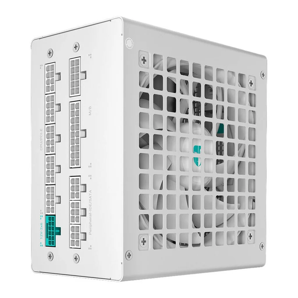 DeepCool PQ750G Fully Modular Power Supply, 750W Power, 80 PLUS Gold Efficiency, Fluid Dynamic Bearing Fan, Full Japanese Electrolytic Capacitors, ATX12V V3.1 Type, White | R-PQ750G-FD1W-JGUK-V1 – Gallery image 3 DeepCool PQ750G Fully Modular Power Supply, 750W Power, 80 PLUS Gold Efficiency, Fluid Dynamic Bearing Fan, Full Japanese Electrolytic Capacitors, ATX12V V3.1 Type, White | R-PQ750G-FD1W-JGUK-V1 – Gallery image 3