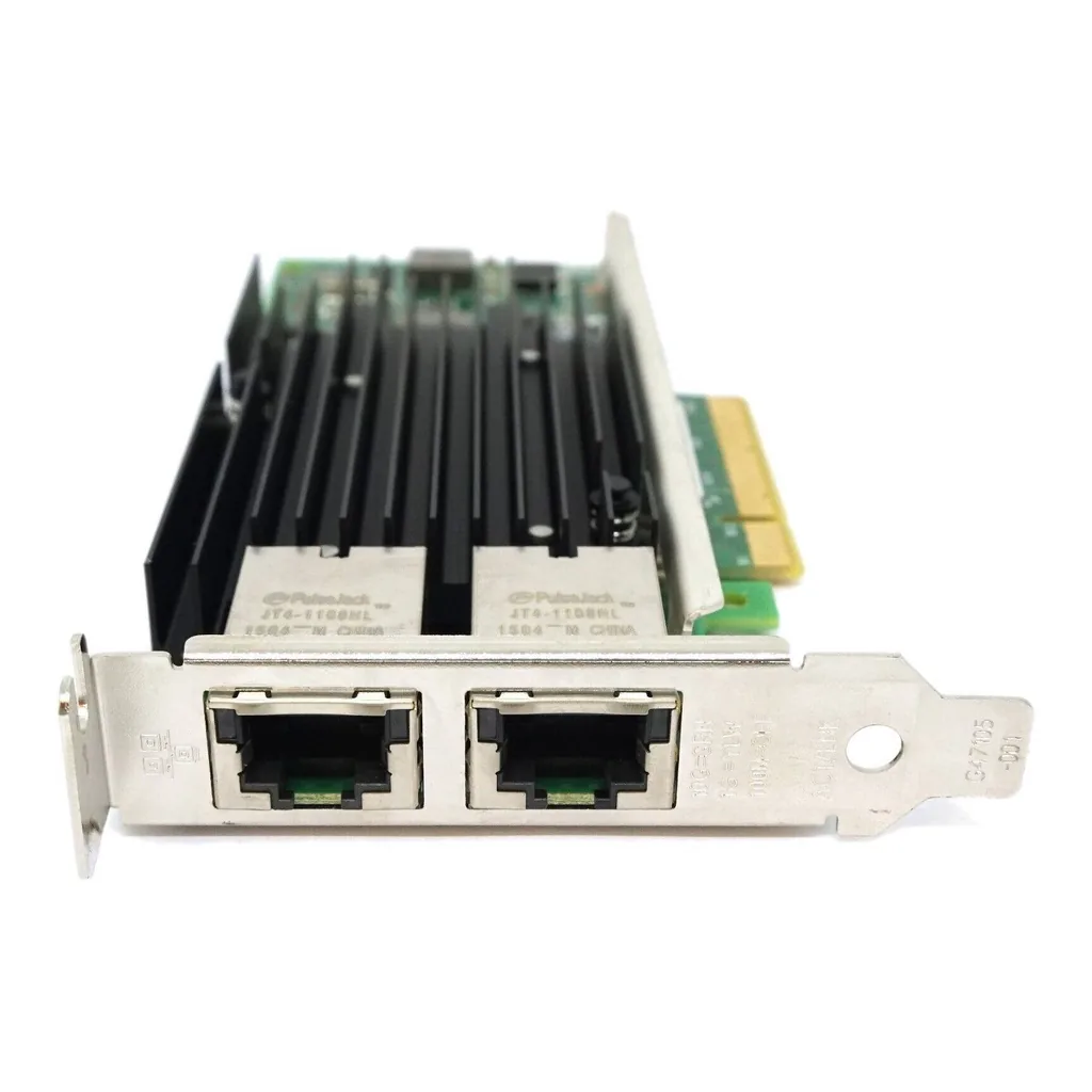 Dell Intel X540-T2 Dual Port 10GbE Network Adapter, Up to 10Gb/s Data Transfer Rate, Low Profile Bracket, PCI-E Bus, 2 x RJ45 Ethernet Ports | 3DFV8 – Gallery image 2 Dell Intel X540-T2 Dual Port 10GbE Network Adapter, Up to 10Gb/s Data Transfer Rate, Low Profile Bracket, PCI-E Bus, 2 x RJ45 Ethernet Ports | 3DFV8 – Gallery image 2