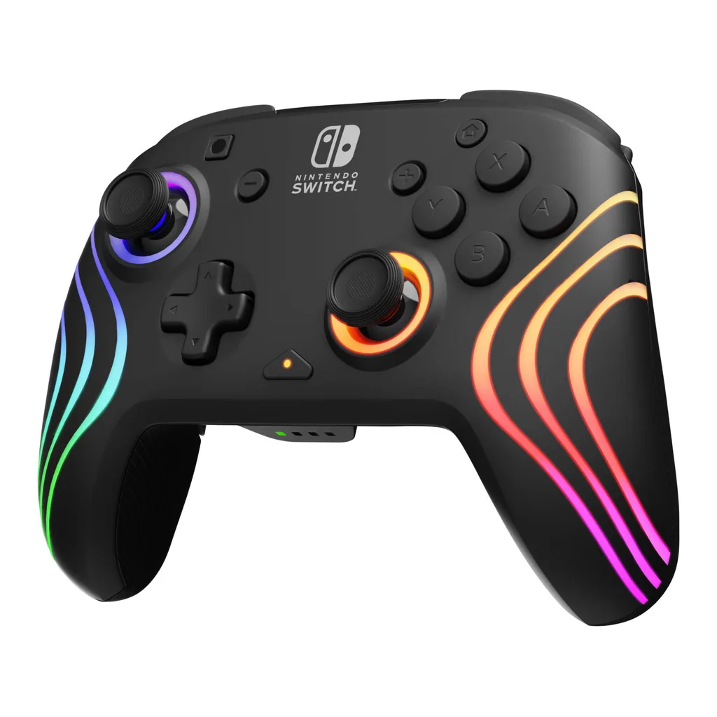 df8175aaf99af1532618a6a6820d13c5-hi.jpg PDP Afterglow Wave Wireless Controller With Motion For Nintendo Switch, Customize RGB Zones, Lighting Effects, Audio Settings, Officially Licensed by Nintendo, Black