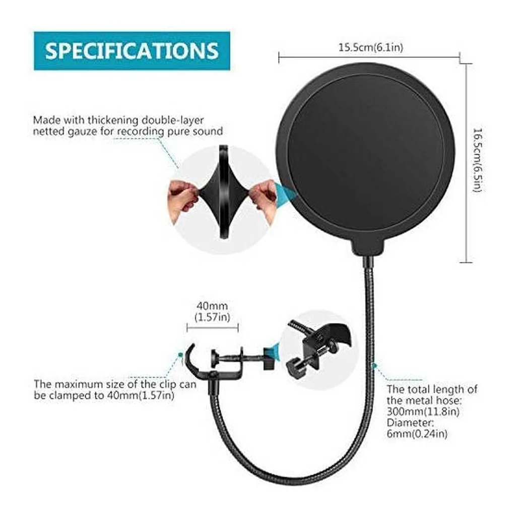 e02babcd80eba8662f2e58c673e4b605-hi.jpg NEEWER Professional Microphone Pop Filter Shield