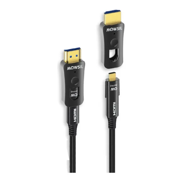 e0780eca32feb89c74f951f22dd83f21-hi.jpg MOWSIL Active Optical HDMI Removable Cable 30M, HDMI 2.0, High-Speed, UHD 4K@60Hz, 18Gbps Bandwidth, 24K Gold-Plated Connectors, Hybrid Fiber and Copper, OD 4.8mm, 30Meter