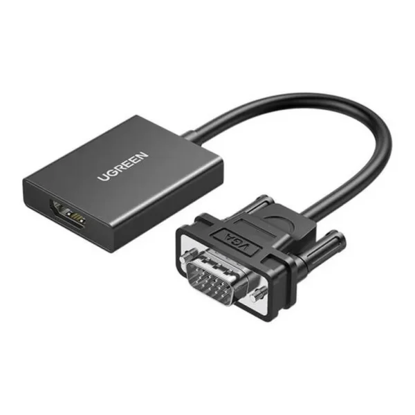 e145c937d221175edd5a3ff1d513076d-md.jpg UGREEN VGA Male to HDMI Video Converter Adapter for Desktop Computer, Laptop, HD TV, Display Monitor, Projector, Black | 50945