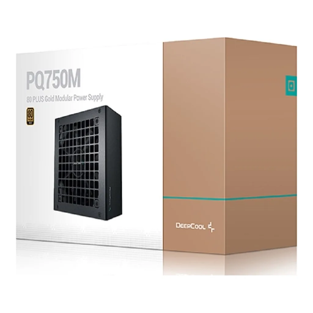 e2869316dba3eddae6a0e084ed9c181c-hi.jpg Deepcool PQ750M 80+ Gold Modular Power Supply, 750 Watts, 120mm Fan Size, 50/60 Hz Input Frequency, Active PFC + Full Bridge SRC LLC + DC to DC, Full Dynamic Bearing, Black | R-PQ750M-FA0B-UK