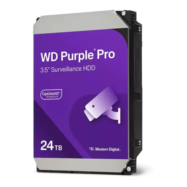 e3bd6ff15b1eaed68ca76cec86f532d4-hi.jpg Western Digital Purple Pro Smart Video Internal Hard Drive, 24TB, 3.5" SATA, 7200 RPM, 512MB Cache, 287MB/s Transfer Rate, CMR, AllFrame AI, 550TB/Yr Workload | WD241PURP