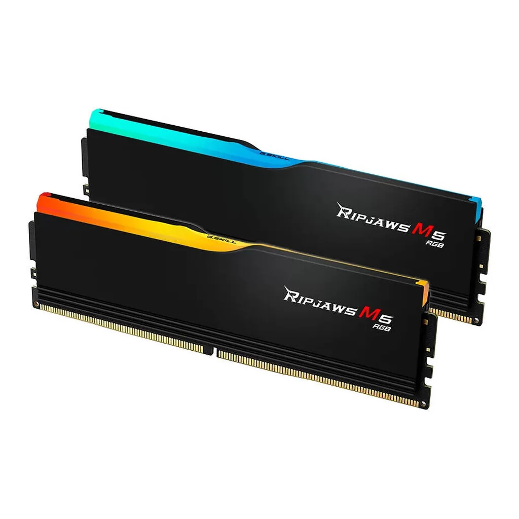 G.SKILL Ripjaws M5 RGB Series 32GB (2x16GB) DDR5 Dual Channel Desktop Memory, 6000 MT/s Memory Speed, CL36-36-36-96 Latency, 1.35V Voltage, Intel XMP 3.0, Black | F5-6000J3636F16GX2-RM5RK - Image 2 G.SKILL Ripjaws M5 RGB Series 32GB (2x16GB) DDR5 Dual Channel Desktop Memory, 6000 MT/s Memory Speed, CL36-36-36-96 Latency, 1.35V Voltage, Intel XMP 3.0, Black | F5-6000J3636F16GX2-RM5RK - Image 2