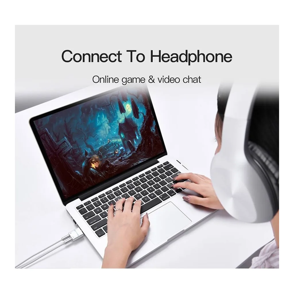e5336a33e0d0b686946f865dd4cfbf83-hi.jpg Vention 4 Pole 3.5mm Male to 2x3.5mm Female Audio Splitter Adapter, With Separated Audio & Microphone Port, Silver | BDBW0