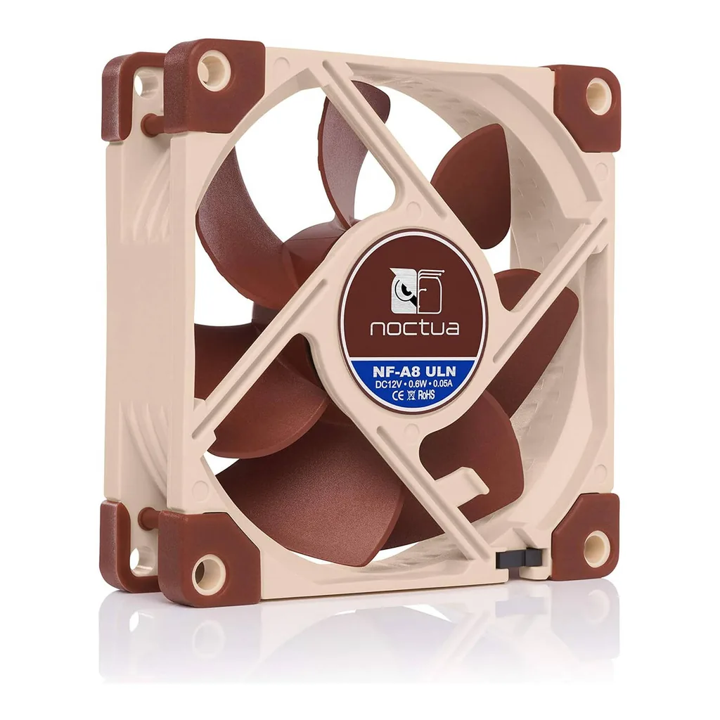 Noctua NF A8 ULN 80mm Ultra Low Noise Cooling Fan, Brown - Image 7 Noctua NF A8 ULN 80mm Ultra Low Noise Cooling Fan, Brown
