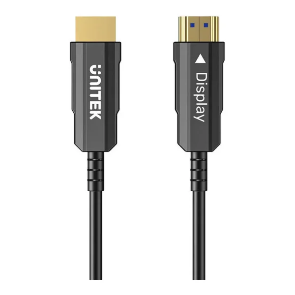 e5c0a486d51beed3d0eddf2888e41e62-hi.jpg Unitek 4K 60Hz HDMI Fiber Optic Cable, 4K@60Hz Resolution, 18Gbps Data Speed Transfer, HDR, Dolby Vision, HDCP2.2, ARC, 3D, Alloy Housing Material, 40M Cable Length, Black | C11072BK-40M