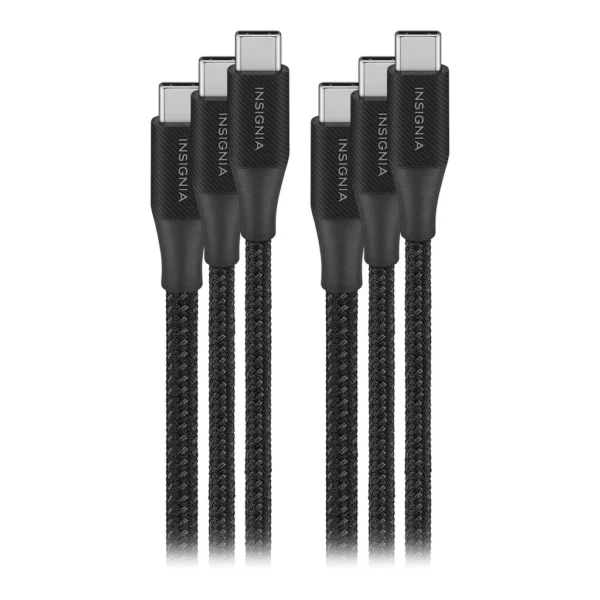 e6e7f717-be65-4ffb-951b-0525b0c86394.jpg Insignia™ - 4' / 6' / 10' USB-C to USB-C Braided Charge-and-Sync Cables (3-Pack) - Black